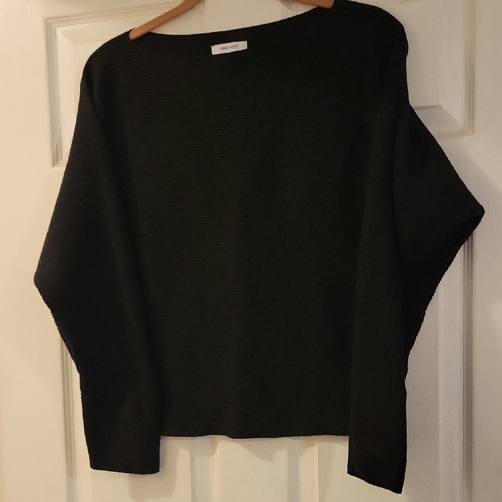 Nine West Classic Black Scoop Neck Sweater